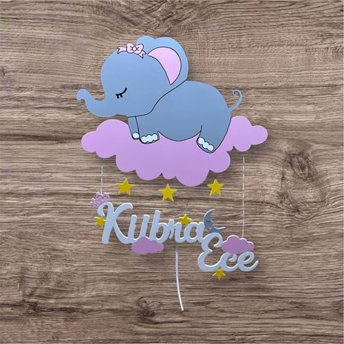 Sarkıt Model Gece Lambası Led li İsimli Fil Model Fil-1