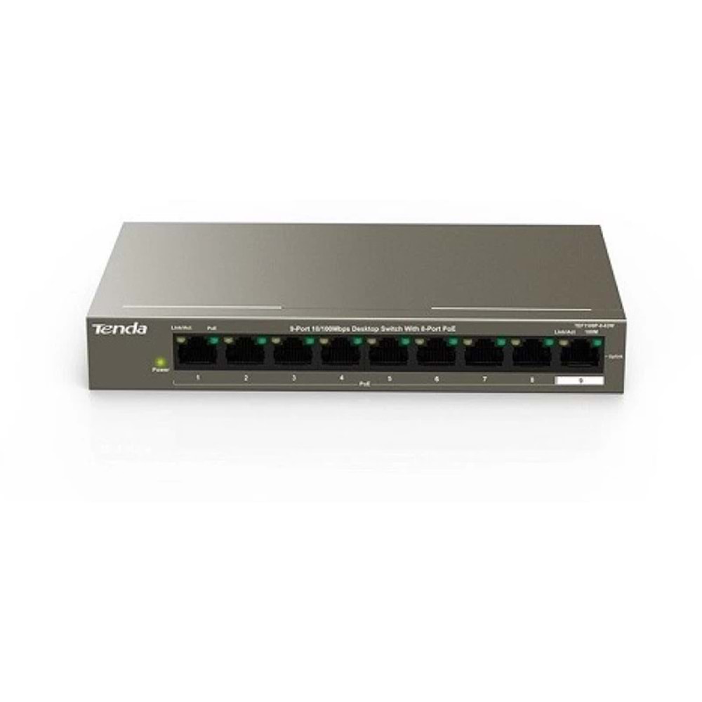 Tenda TEF1109P-8-63W 9 Port 10/100 58W 8Port PoE Switch