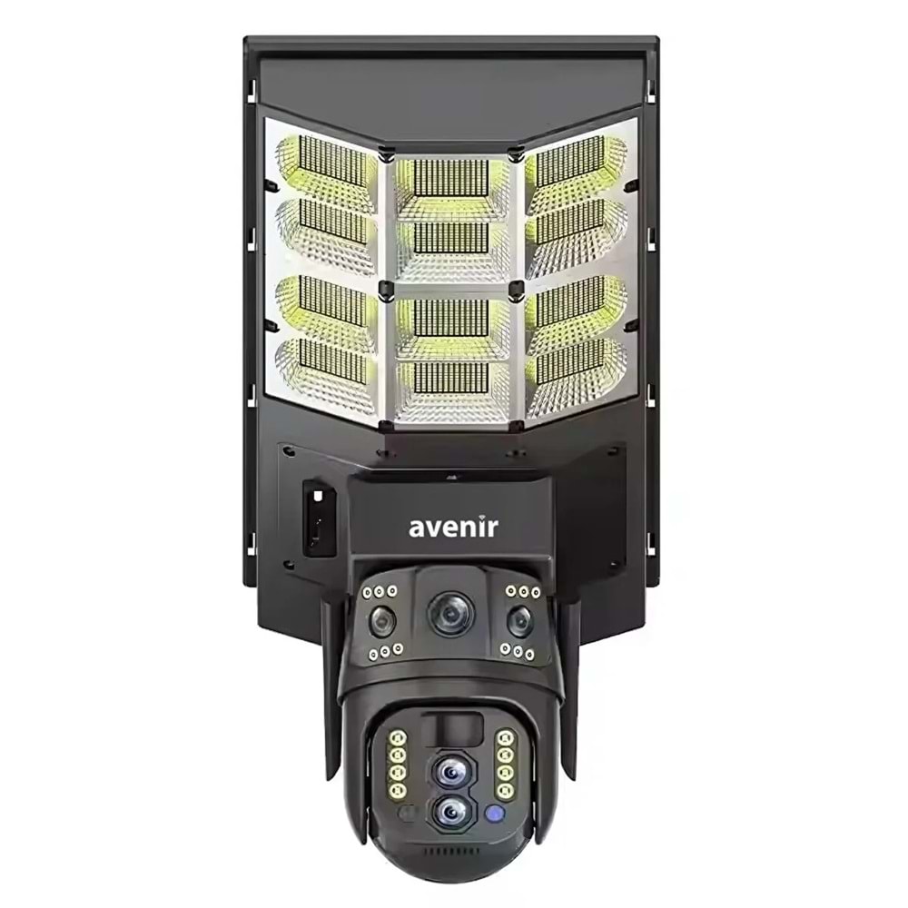 Avenir AV-SL400W 4MP 3.6MM Çift Kameralı Wifi Solar Panelli Sokak Lambası
