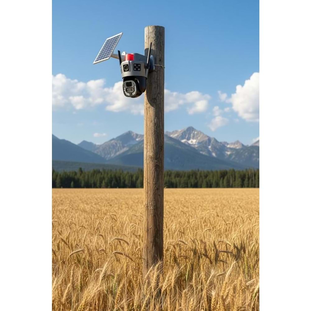 O-kam 6020 4G E Sim Özellikli Solar 10X Optik Zoom Kamera