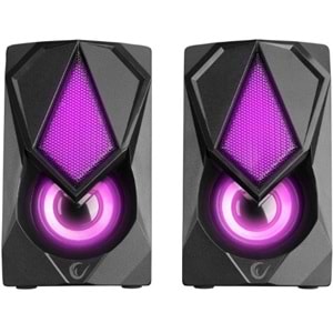Rampage RMS-G19 2.0 5 Watt LED Işıklı Siyah Multimedia Speaker