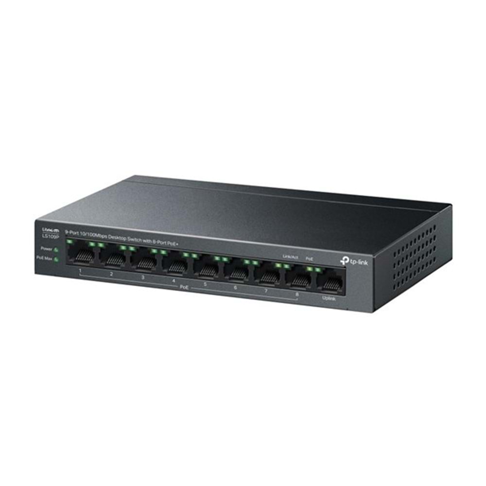 Tp-Link 8 PORT POE 63W 10/100 YÖNETİLEMEZ SWITCH LS109P
