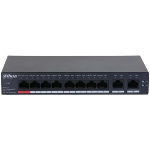 DAHUA 8 PORT POE 110W 2-UPLINK GIGABİT CLOUD YÖNETİLEBİLİR SWICTH CS 4010 -8ET-110