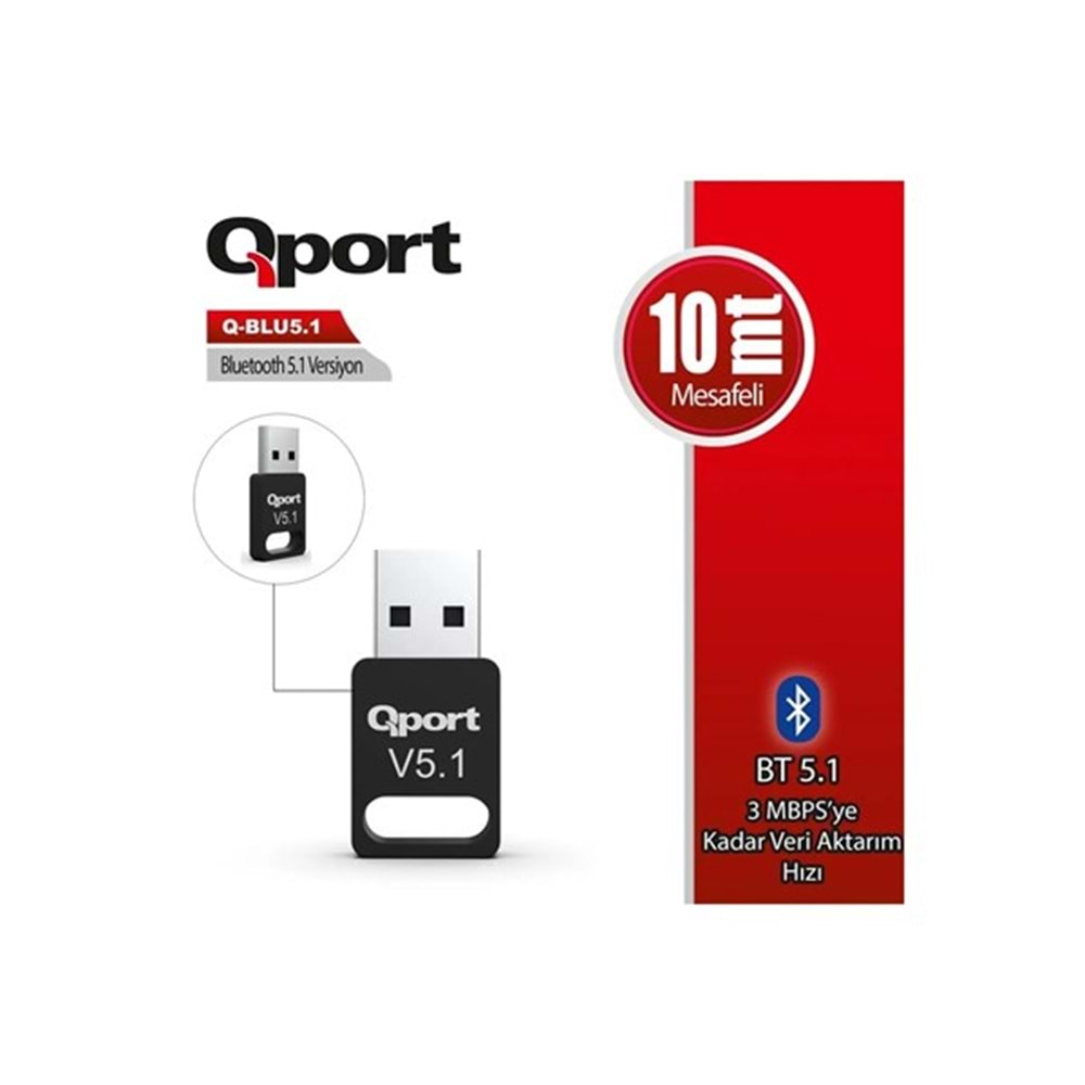 QPORT Q-BLUE USB BLUETOOH V5.1 ADAPTÖR