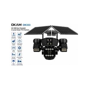 O-KAM PRO 333 Premium 4G Solar Güvenlik Kamerası | SIM Kartlı | 7/24 Kayıt | Akıllı Takip | Renkli Gece Görüşü