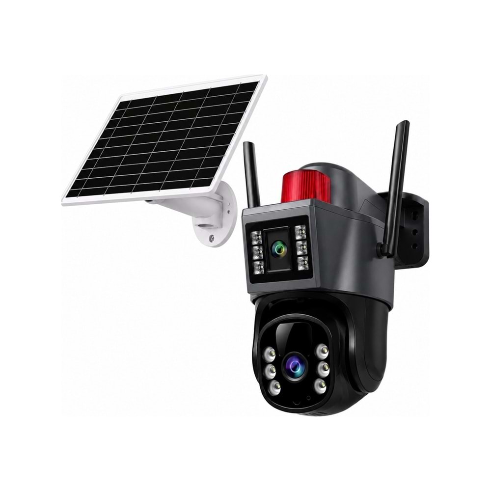 O-Kam Pro Okam-7015 4G Solar Güneş Enerjili Çift Lensli Ptz Dış Mekan Güvenlik Kamerası