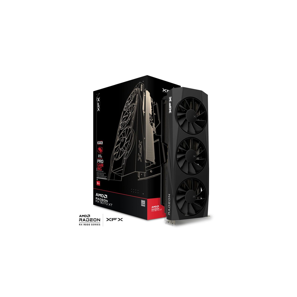 XFX 16GB RX9070XT QUICKSILVER EX-RX-97TQICKB9 GDDR6 256bit HDMI-DP PCIE 5.0