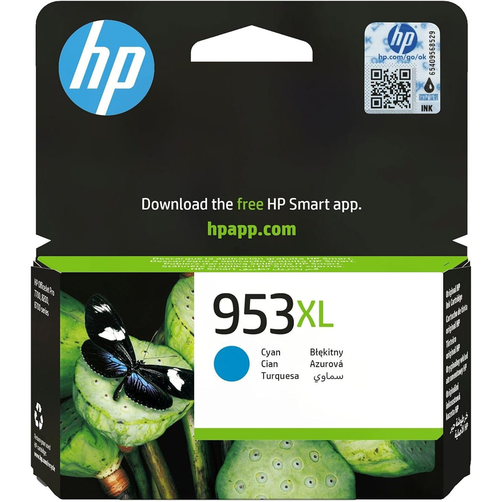 HP 953XL F6U16A Mavi (Cyan) Orijinal Yüksek Kapasiteli Mürekkep Kartuşu 1.450 Sayfa