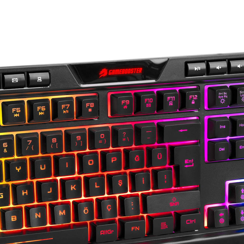 GAMEBOOSTER G69K Outlander Rainbow Aydınlatmalı Membrane Oyun Klavyesi
