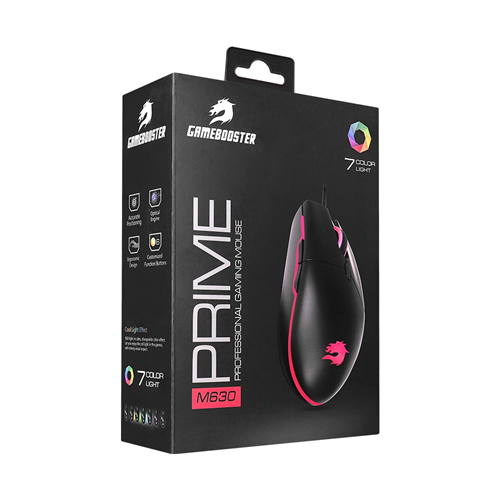 GAMEBOOSTER M630 Prime 7 Renk RGB Aydınlatmalı Profesyonel Oyuncu Mouse