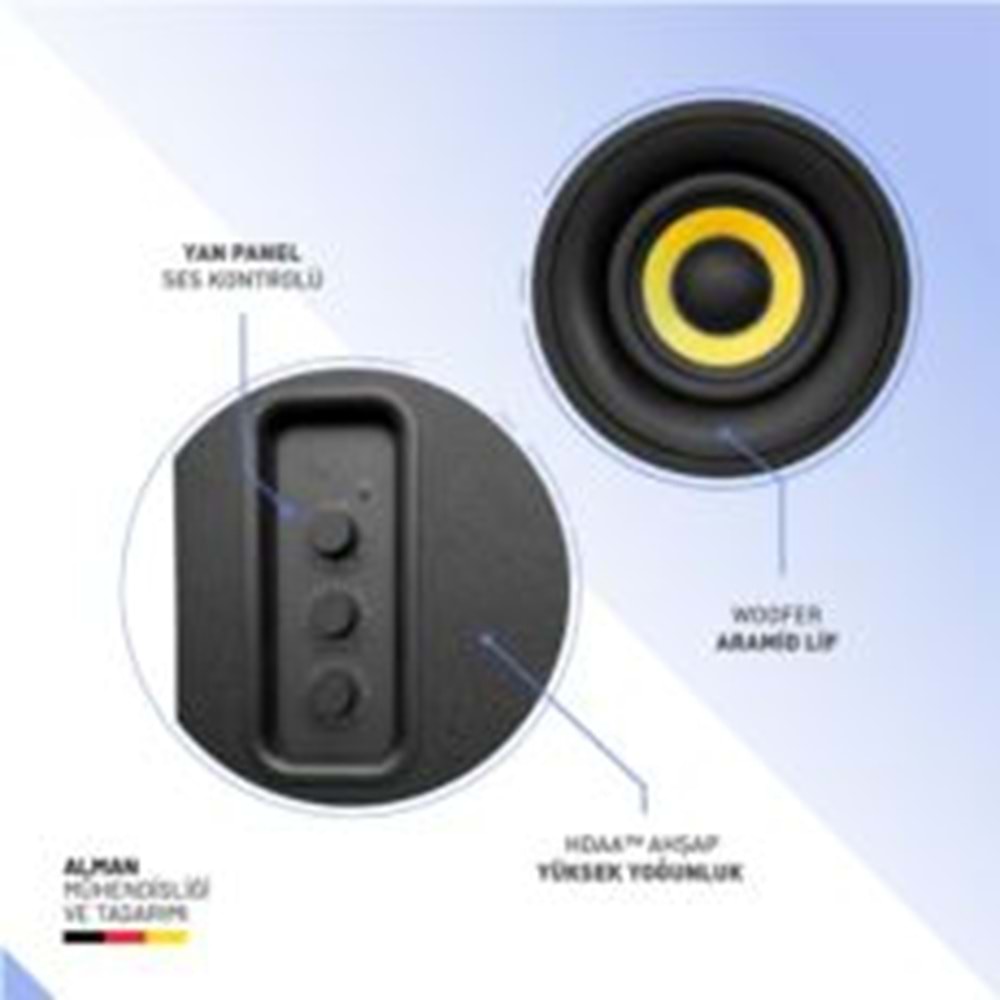 Thonet & Vander KUMPEL 2.0 50W Siyah Speaker - 2.0 Sistem - 50W RMS