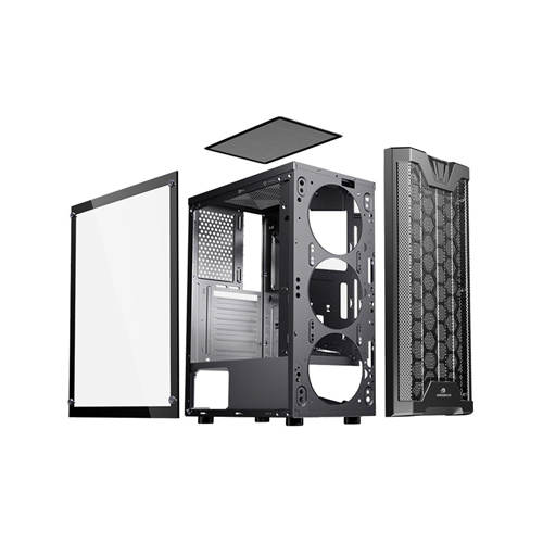 GAMEBOOSTER GB-G3601B 4-RGB Fanlı Gaming Mid-Tower PC Kasası