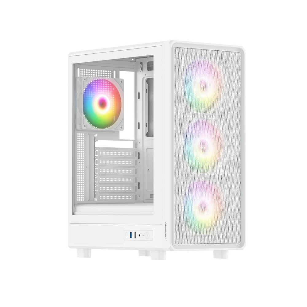 POWERBOOST 650W 80+ BRONZE PB-A5065W-650w 4-ARGB Fanlı Gaming Mid-Tower PC Kasası