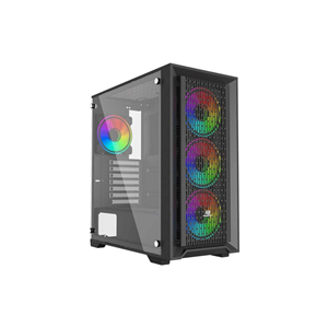 POWERBOOST 650W 80+ BRONZE PB-P705B 4-ARGB Fanlı Gaming Mid-Tower PC Kasası
