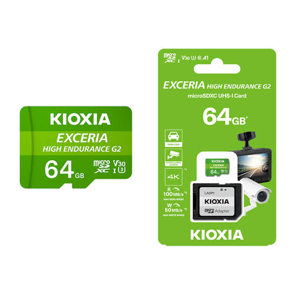 KIOXIA 256GB EXCERIA HIGH ENDURANCE G2 LMHE2G064GG2 UHS-I U3 V30 Class 10 microSDXC Hafıza Kartı