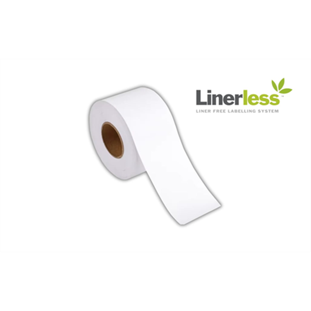 BIFO 60mm x 50m 25,4mm Göbek Beyaz Yapışkanlı Termal Linerless Etiket