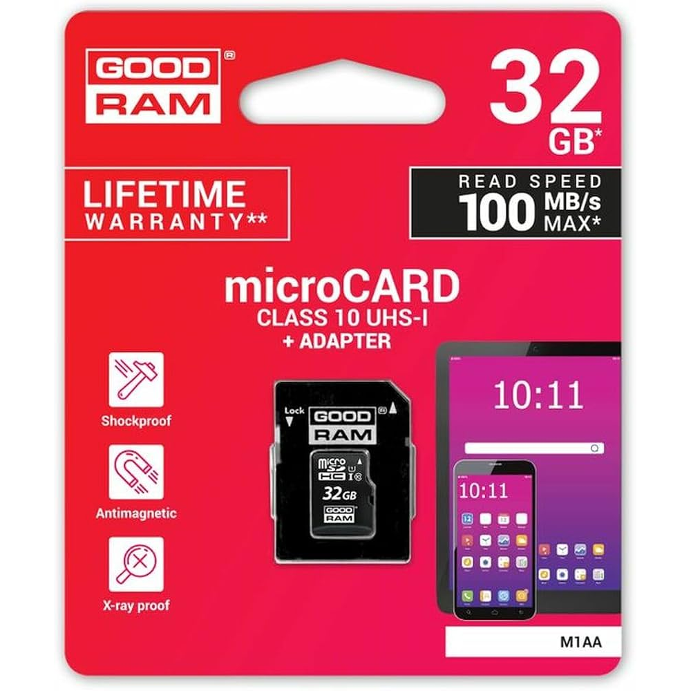 GOODRAM 32GB M1AA-0320R12 microSD Hafıza Kartı 100MB