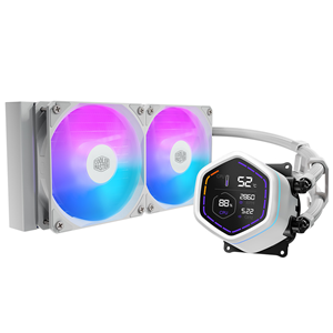 COOLERMASTER 240MM MasterLiquid Core Nex Digital MLX-D24M-A18PW-RD ARGB AM5-1851p Sıvı Soğutmalı İşlemci Fanı Beyaz