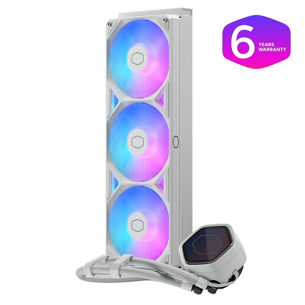 COOLERMASTER 360MM ATMOS II 360 MLX-D36M-A25SZ-PW ARGB AM5-1851p Sıvı Soğutmalı İşlemci Fanı Beyaz