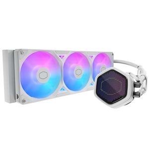 COOLERMASTER 360MM ATMOS II 360 MLX-D36M-A25SZ-PW ARGB AM5-1851p Sıvı Soğutmalı İşlemci Fanı Beyaz