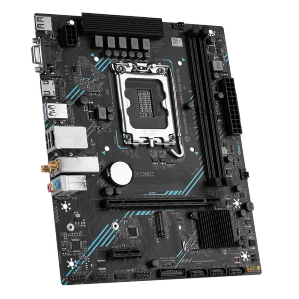 MAXUN H610M WIFI6 ARGB HDMI PCIE 4.0 1700p mATX