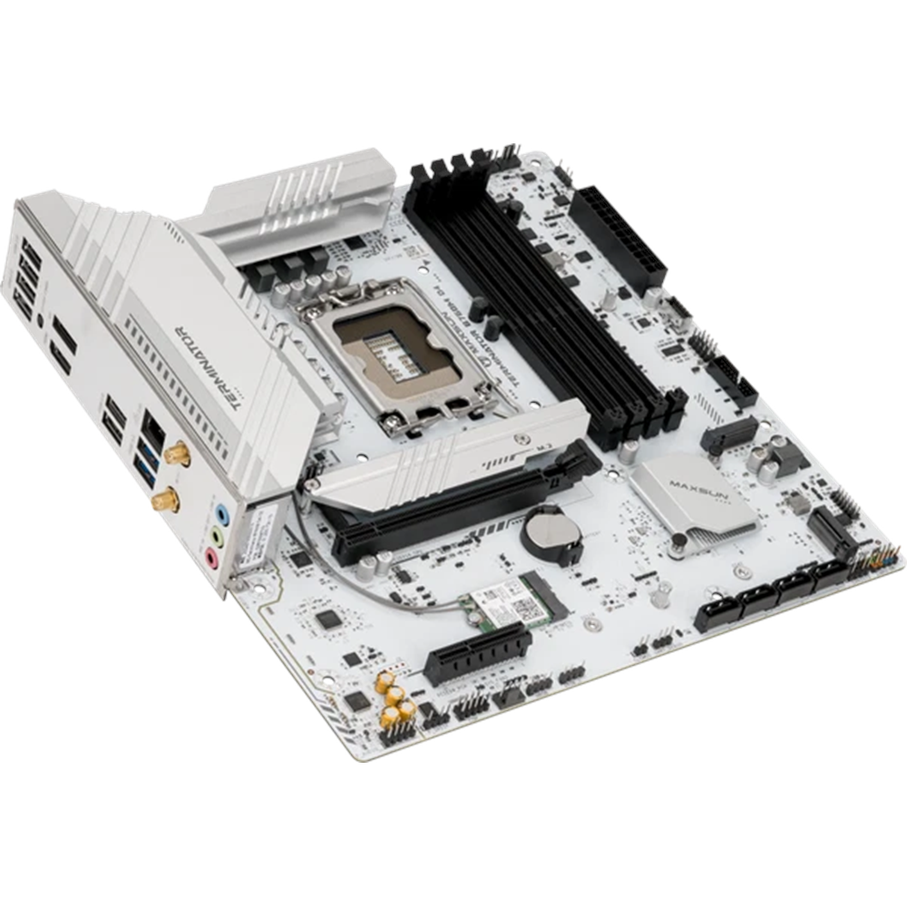 MAXUN TERMINATOR B760M-D4-ICE DDR4 HDMI-DP PCIE 5.0 1700p mATX BEYAZ