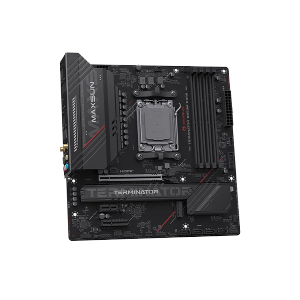 MAXUN TERMINATOR B850M DARK WIFI6 DDR5 HDMI-DP TYPEC PCIE 5.0 AM5 mATX