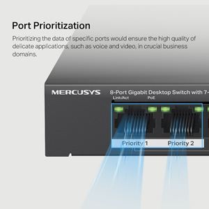 MERUCYS 8port PoE 65W Gigabit Yönetilemez Switch MS108GP