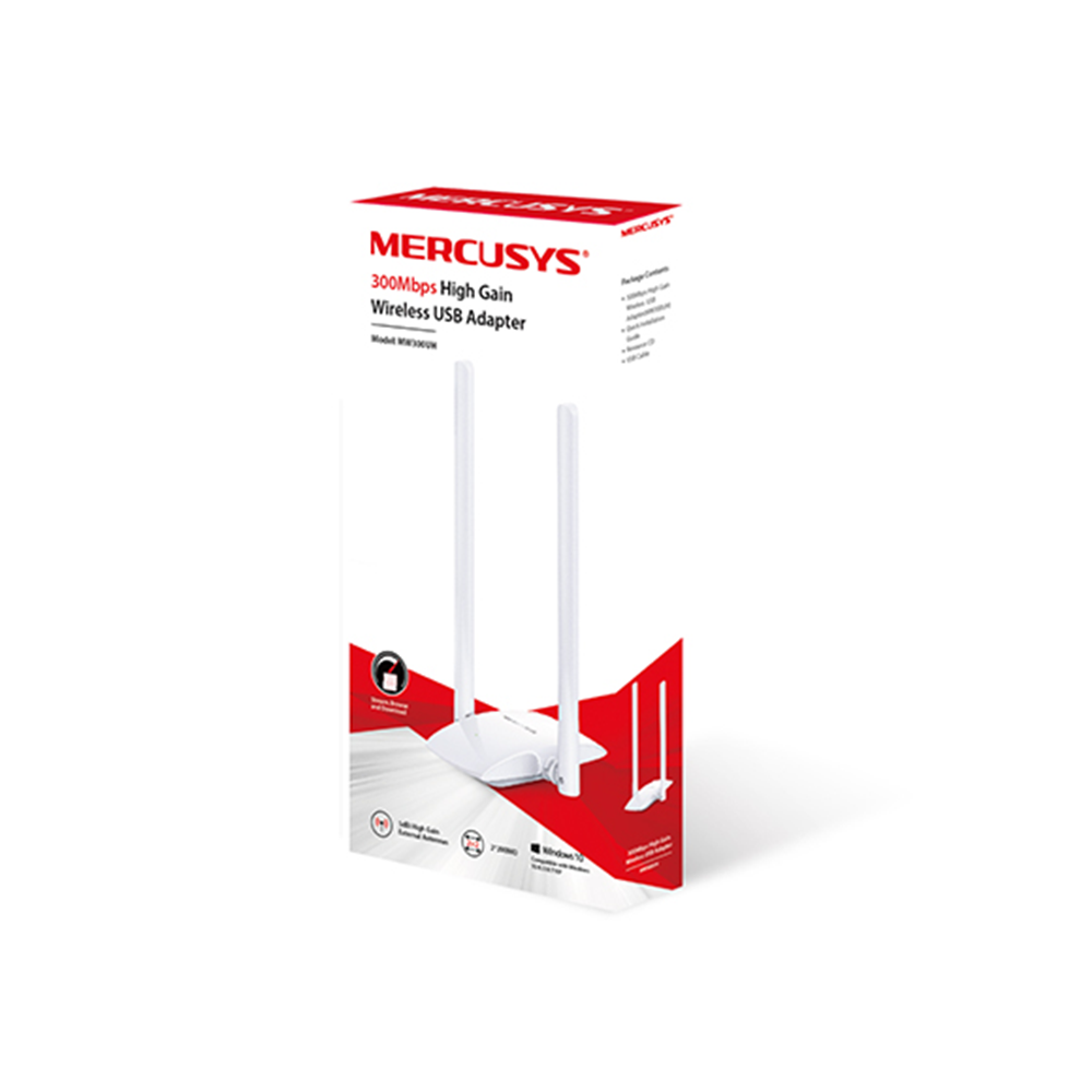 MERCUSYS MW300UH WIFI4 N300 Usb Kablosuz Ağ Adaptörü