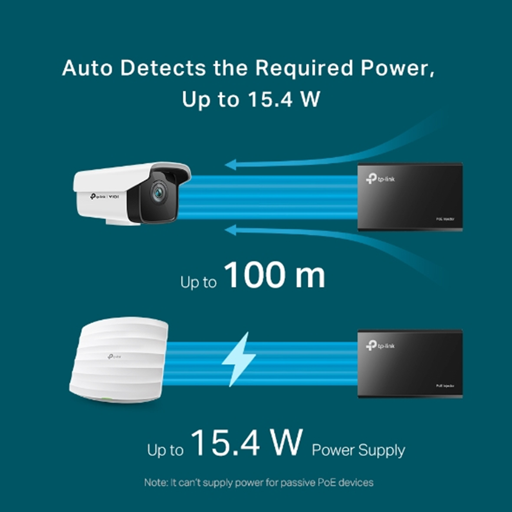 TP-LINK Omada TL-POE150S IEEE 802.3af PoE (Power over Ethernet) Enjektör / Adaptör