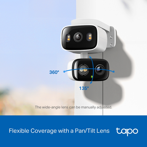 TP-LINK 3MP Tapo C246D Wifi Kablosuz Çift Lensli Pan/Tilt IP Güvenlik Kamerası