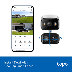 TP-LINK 3MP Tapo C246D Wifi Kablosuz Çift Lensli Pan/Tilt IP Güvenlik Kamerası