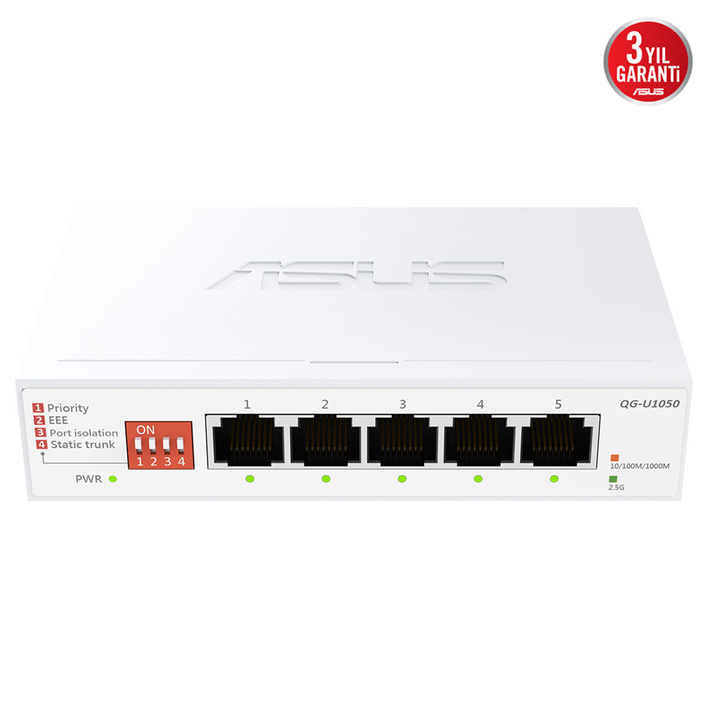 ASUS 5port 2.5GbE Yönetilemez Switch QG-U1050
