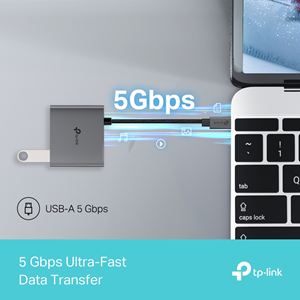 TP-LINK UH3020C USB Type-C 3-Port USB 3.0 + Gigabit Ethernet Adaptörlü Hub