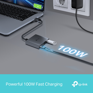 TP-LINK UH3020C USB Type-C 3-Port USB 3.0 + Gigabit Ethernet Adaptörlü Hub