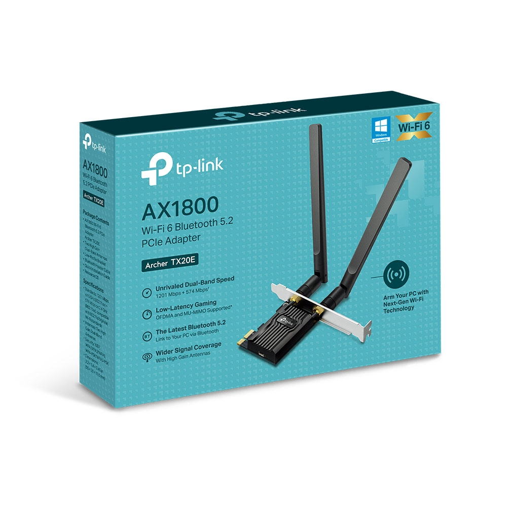 TP-LINK Archer TX20E WIFI6 AX1800 PCIe Kablosuz Adaptör