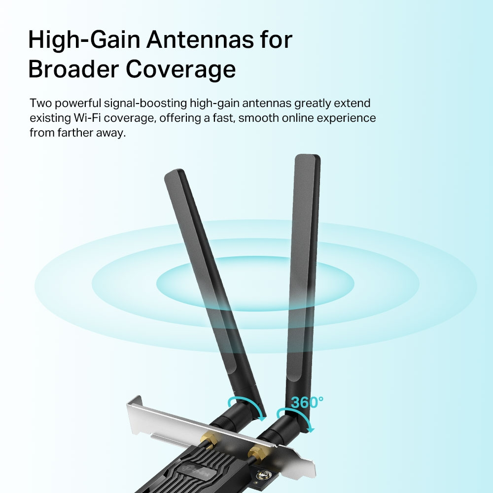 TP-LINK Archer TX20E WIFI6 AX1800 PCIe Kablosuz Adaptör