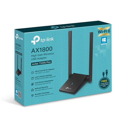 TP-LINK ARCHER TX20U PLUS WIFI6 AX1800 Çift Bant Kablosuz Usb Ağ Adaptörü