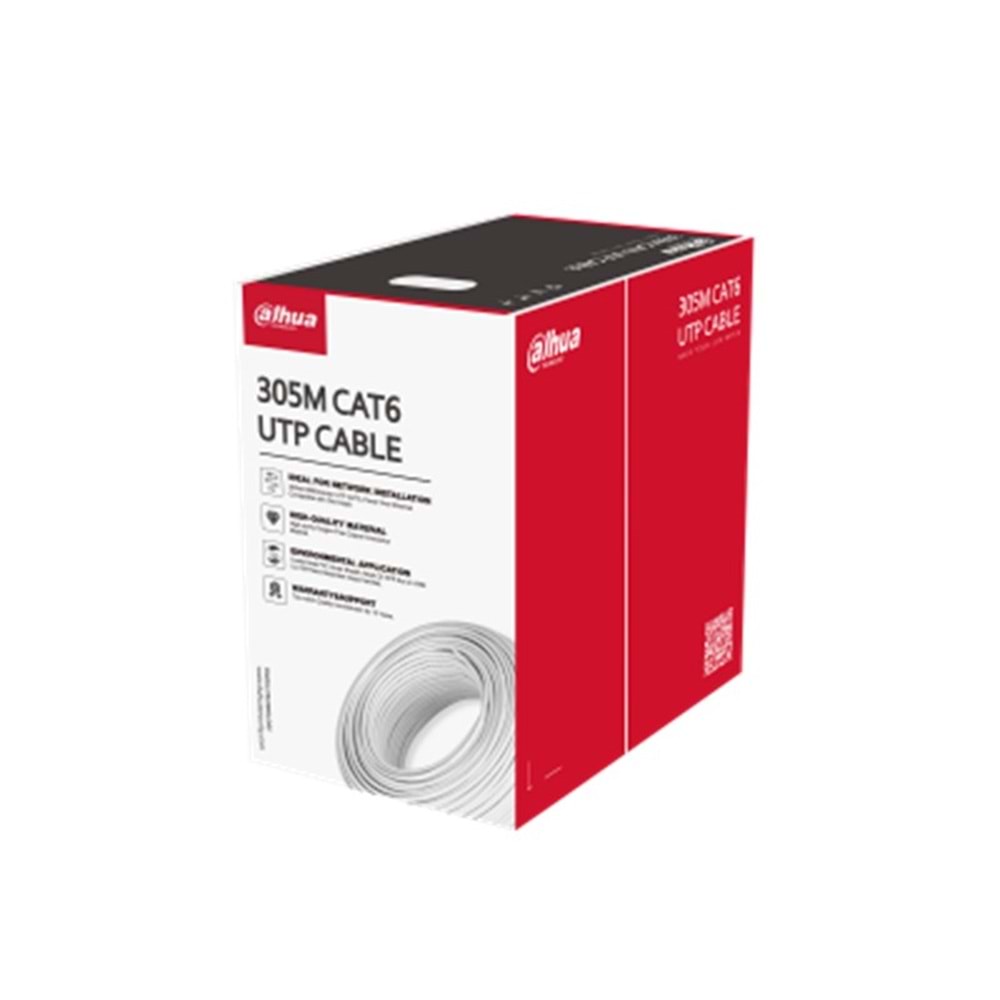 DAHUA 305metre DH-PFM920I-6UN-C U/UTP 23AWG %100 Bakır Ağ kablosu Beyaz
