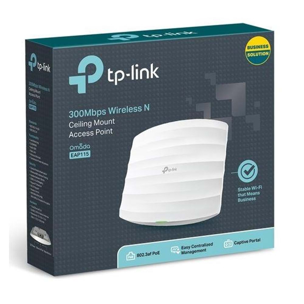 TP-LINK EAP115 N300 Tavan Tipi Kurumsal Access Point