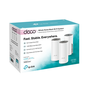 TP-LINK DECO E4-3P WIFI5 AC1200 Dual Band Mesh Router 3-lü set
