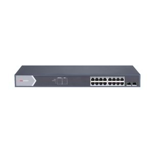 HIKVISION 16port PoE 150w 2-SFP Gigabit Yönetilemez Switch DS-3E0518P-E/M