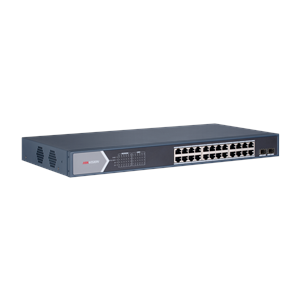 HIKVISION 24port PoE 250w 2-SFP Gigabit Yönetilemez Switch DS-3E0526P-E/M