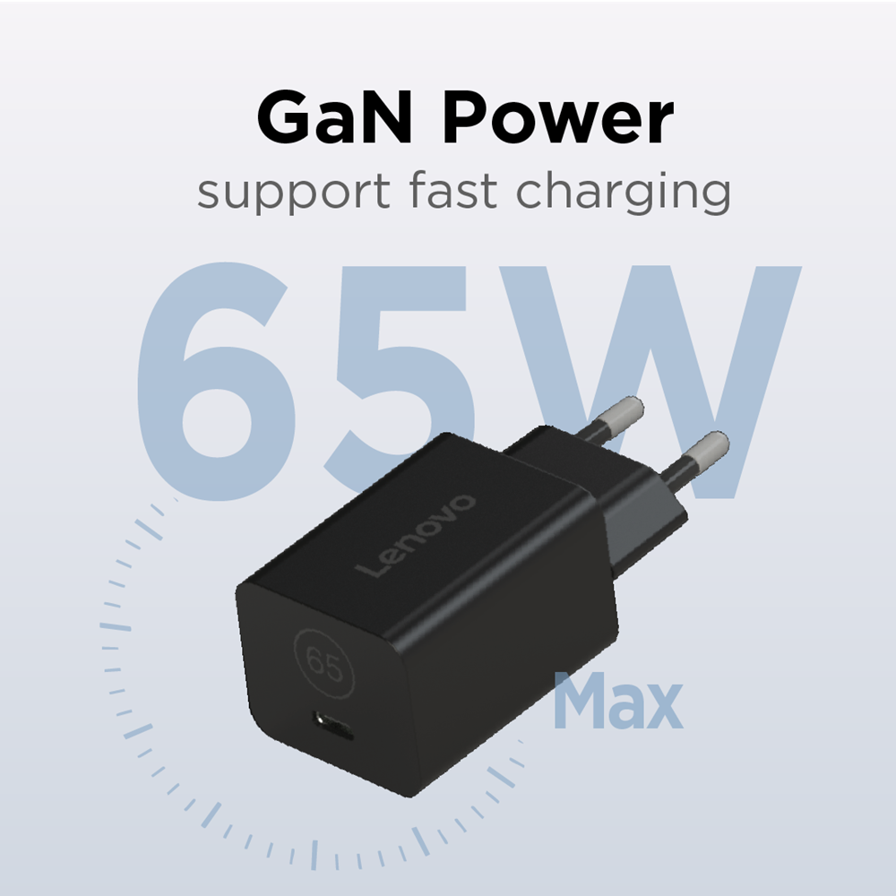 LENOVO Go40AWGN65EU 65W USB-C Nano Şarj Adaptörü