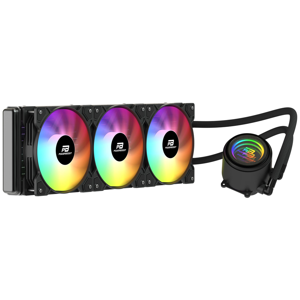 POWERBOOST 360MM CIRCLE 360B PB-LCS-CR360B Rainbow Fanlı AM5-1851p Sıvı Soğutmalı İşlemci Fanı