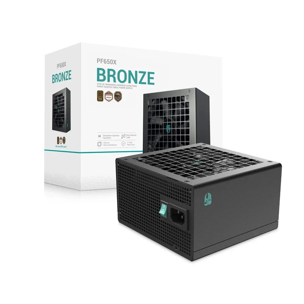 DEEPCOOL 650W 80+ BRONZE PF650X Cybenetics Power Supply