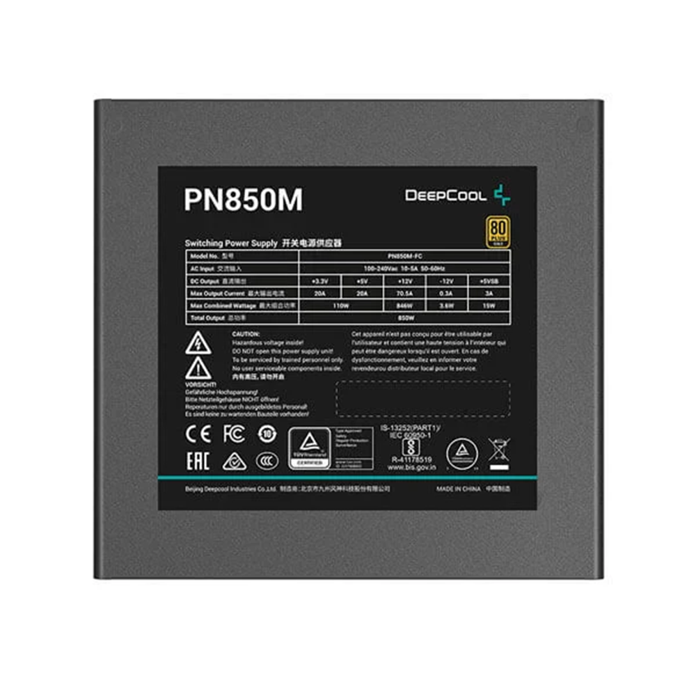 DEEPCOOL 850W 80+ GOLD PN850M Tam Modüler Power Supply