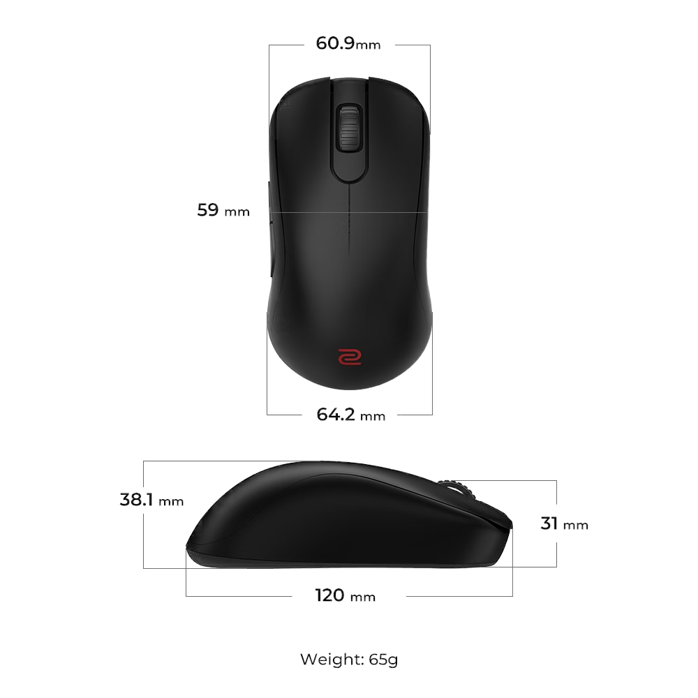 BENQ ZOWIE S2-DW 65gr 4000Hz 3200DPI 2.4GHz Kablosuz Gaming Mouse