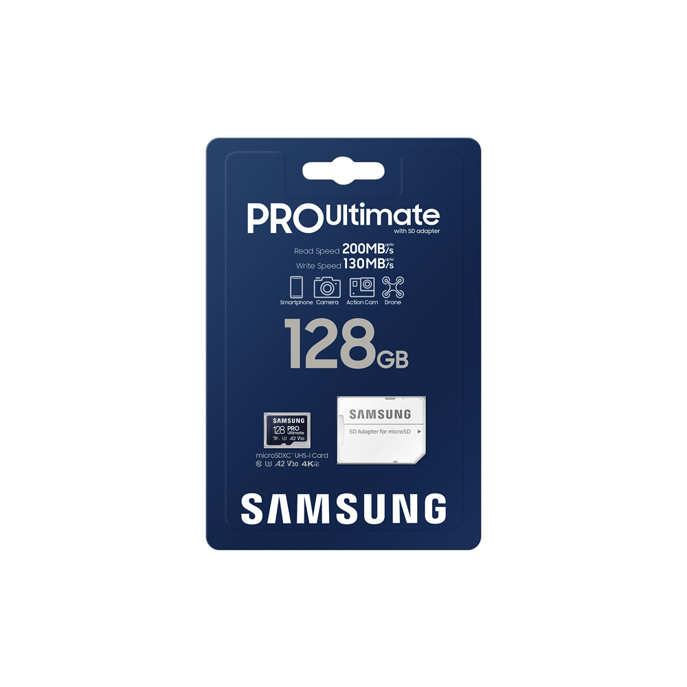 SAMSUNG 128GB PRO Ultimate T9 MB-MH128T/WW MicroSDXC Hafıza Kartı (Adaptörlü)