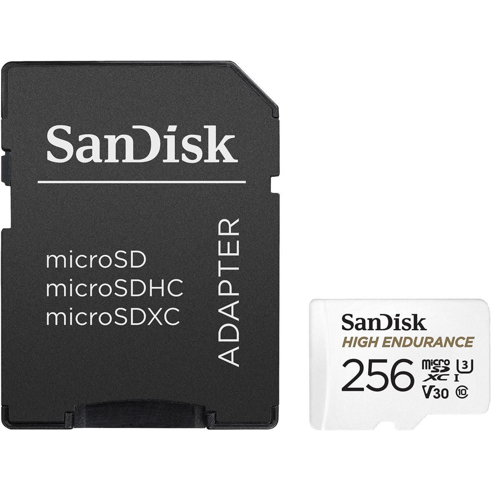 SANDISK 256GB High Endurance SDSQQNR-256G-GN6IA microSDXC UHS-I C10 U3 V30 100/40MB/s Adaptörlü Hafıza Kartı